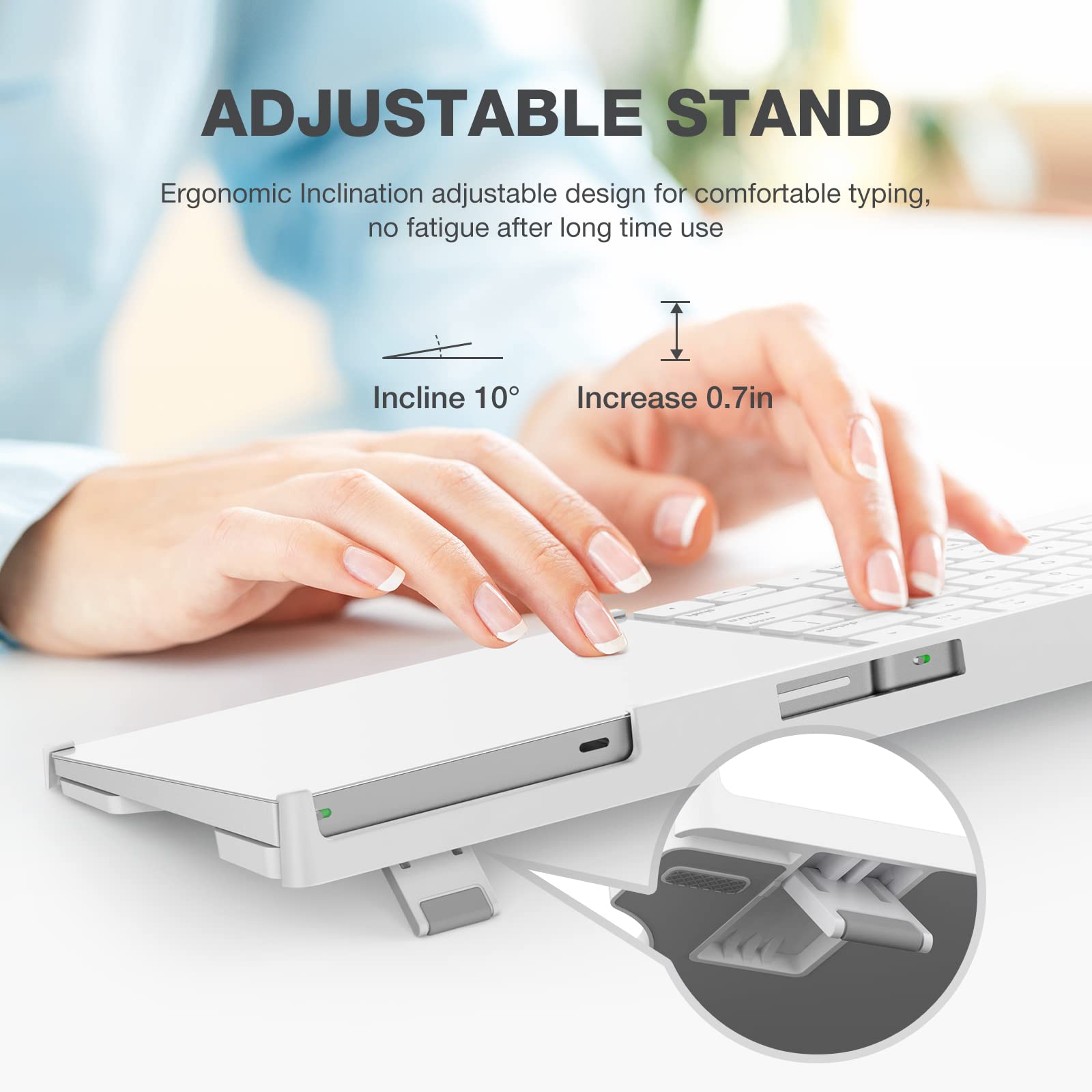 Bestand Stand Compatible With Apple Magic Wireless Keyboard And Apple Magic Trackpad (Apple Keyboard & Trackpad Are Not Included