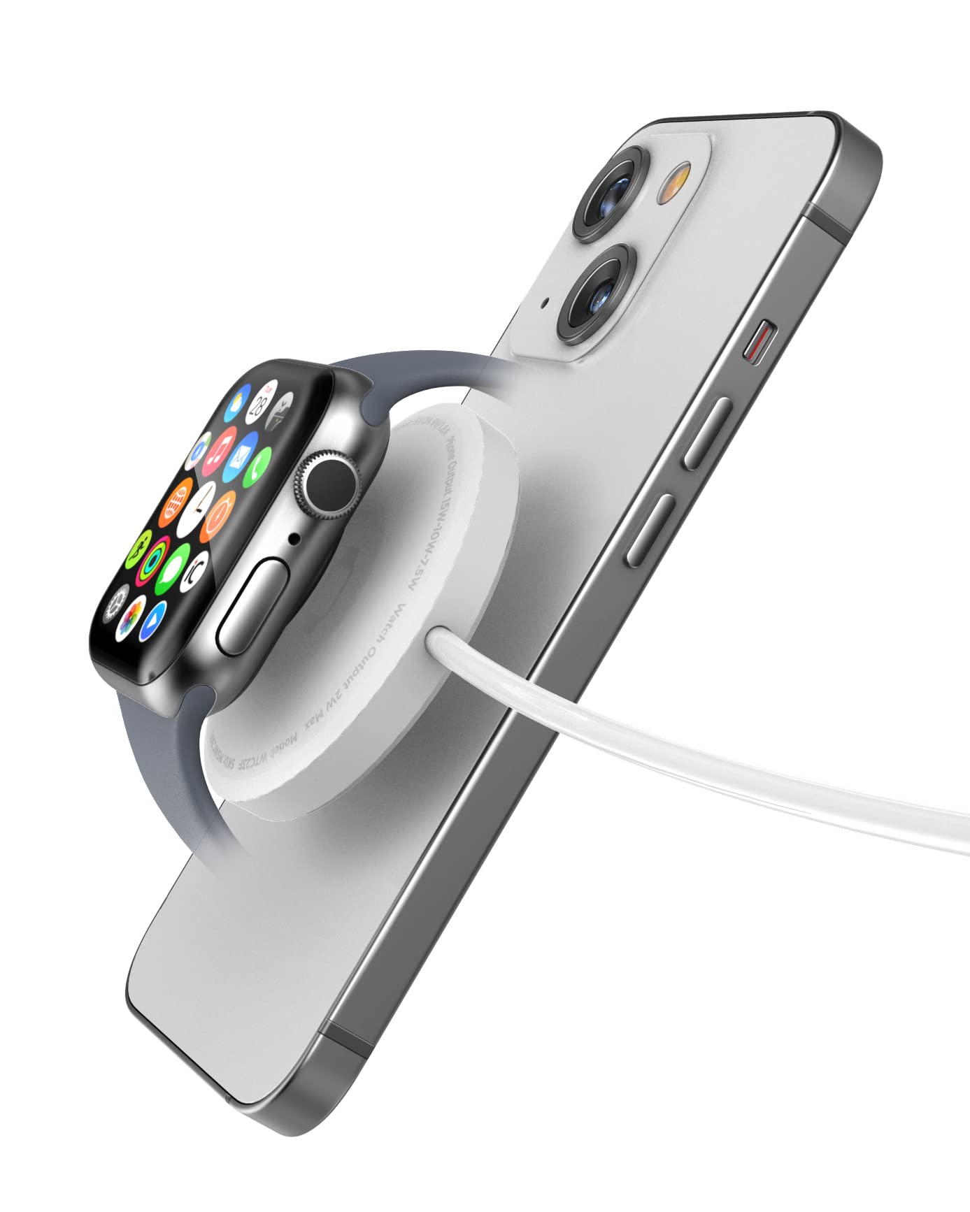 Galvanox 2 In 1 Charger Desinged For Iphone And Apple Watch Combo   Magnetic Dual Sided Charging Compatible With Magsafe (Usb C)