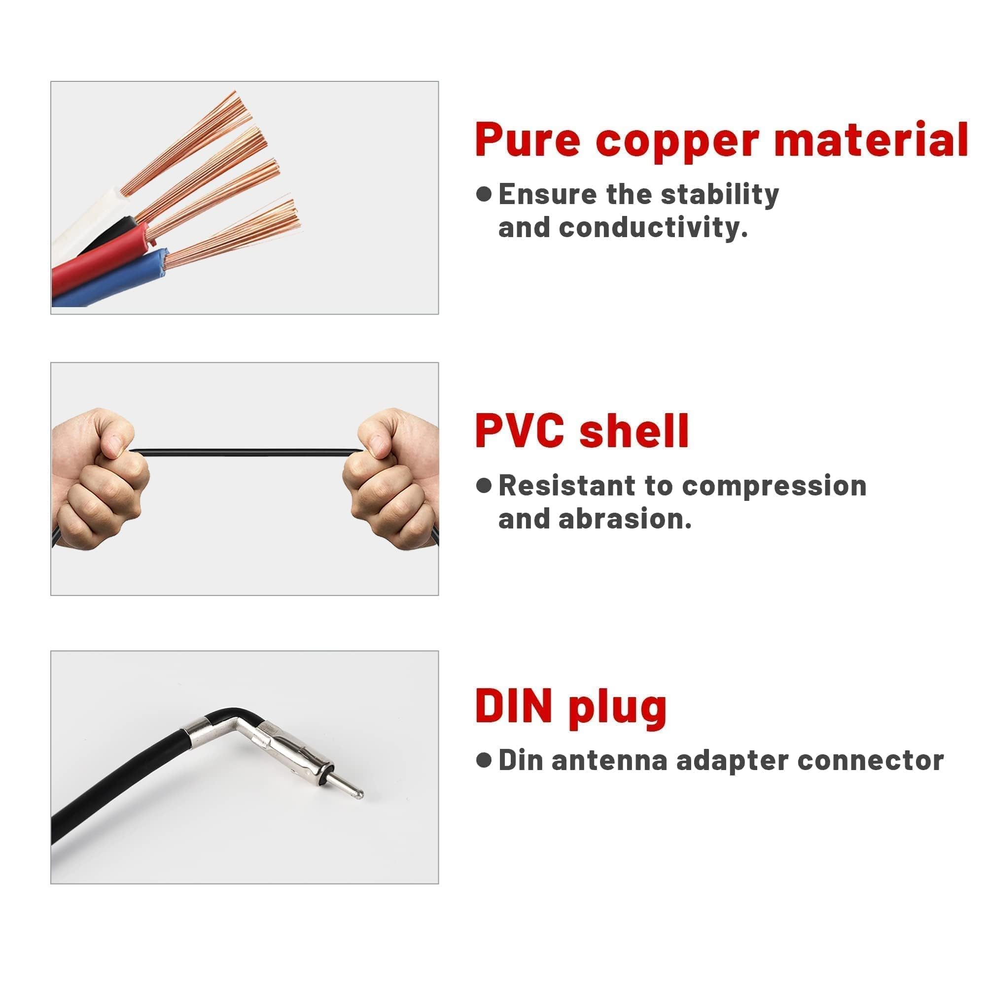 Nuith Radio Wiring Harness + Aftermarket Antenna Connector To Factory Radio Adapter Compatible With Gm/Gmc/Sierra/Chevy/Buick 20