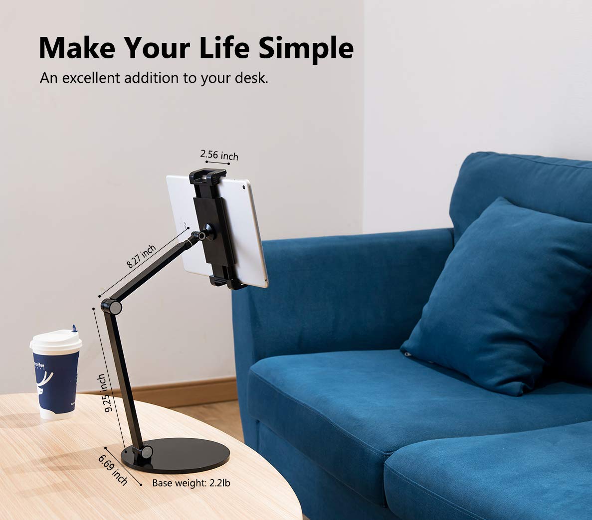 Inifispce Surface Pro Stand, Ipad Pro 12.9 Holder, Multi Angle Adjustable Tablet Stand Holder For 4.7''  13'' Screen Microsoft S