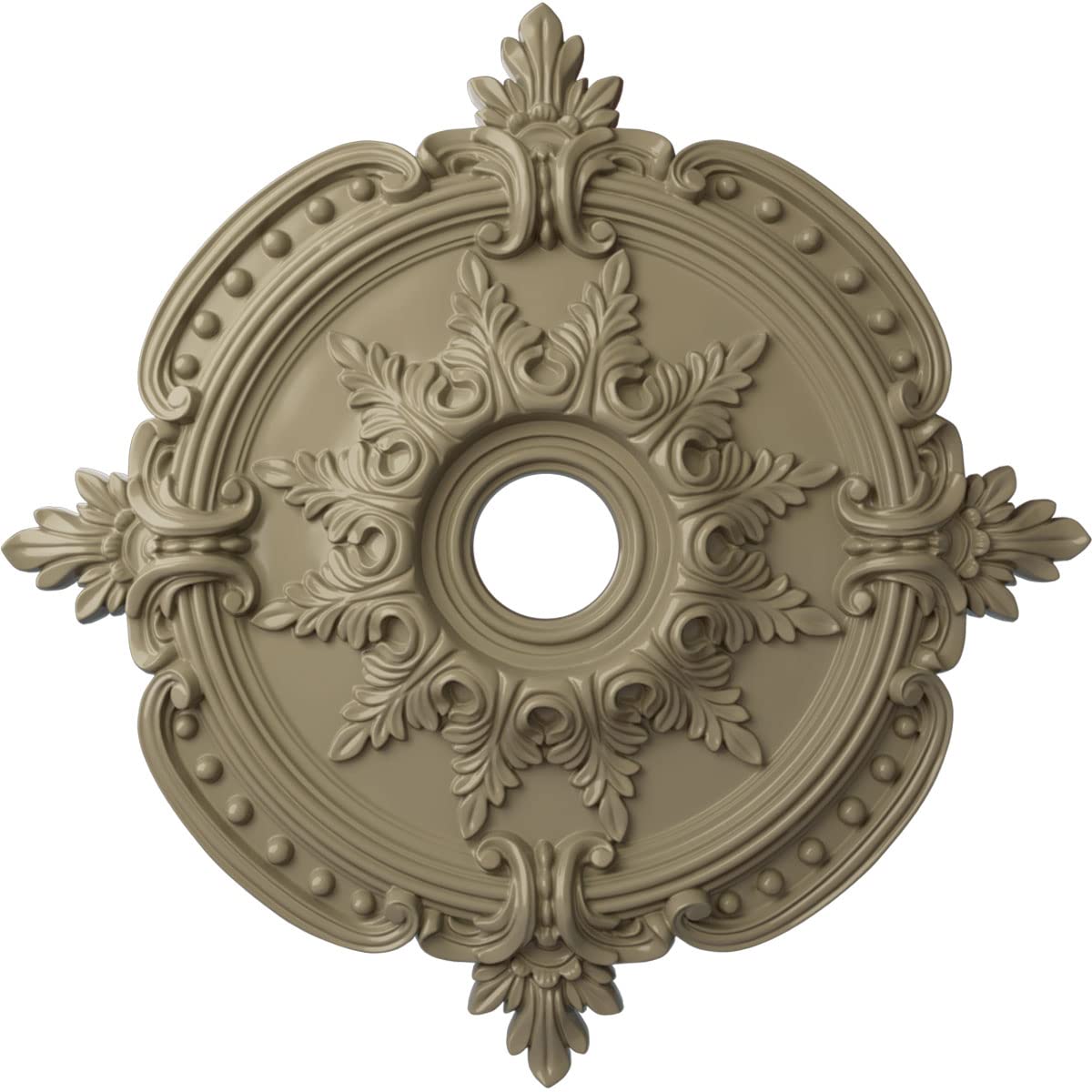 Ekena Millwork CM28BEGDF Benson Classic Ceiling Medallion, Gobi Desert