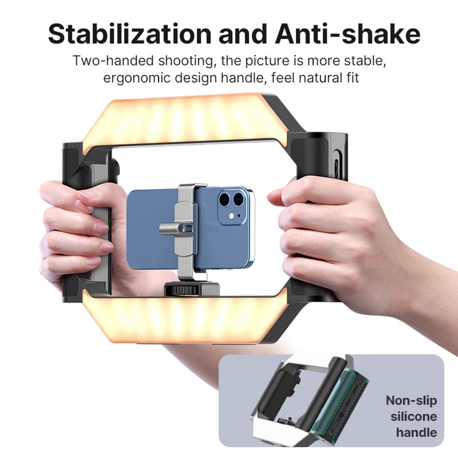 Ulanzi Smartphone Video Rig W Light And Remote Control For Videomaker Filming Maker Video Grapher, U-Rig Light Handheld Square R