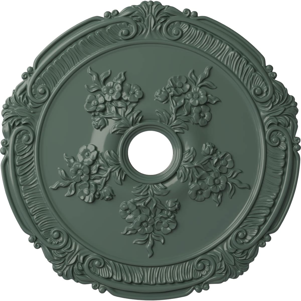 Ekena Millwork Cm26Atcbf Attica With Rose Ceiling Medallion, 26''Od X 3 3/4''Id X 1 1/2''P, Hand Painted Cloud Burst