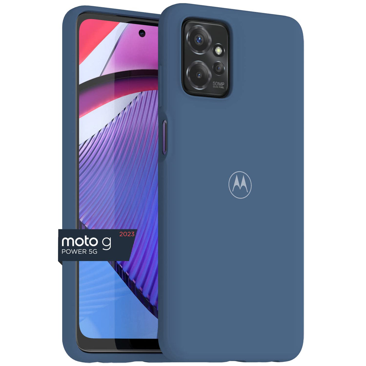 Motorola Moto G Power 5G (2023) Protective Case  Dusk Blue   Precision Fit Shock Absorbing Cases For Enhanced Phone Grip, Style,
