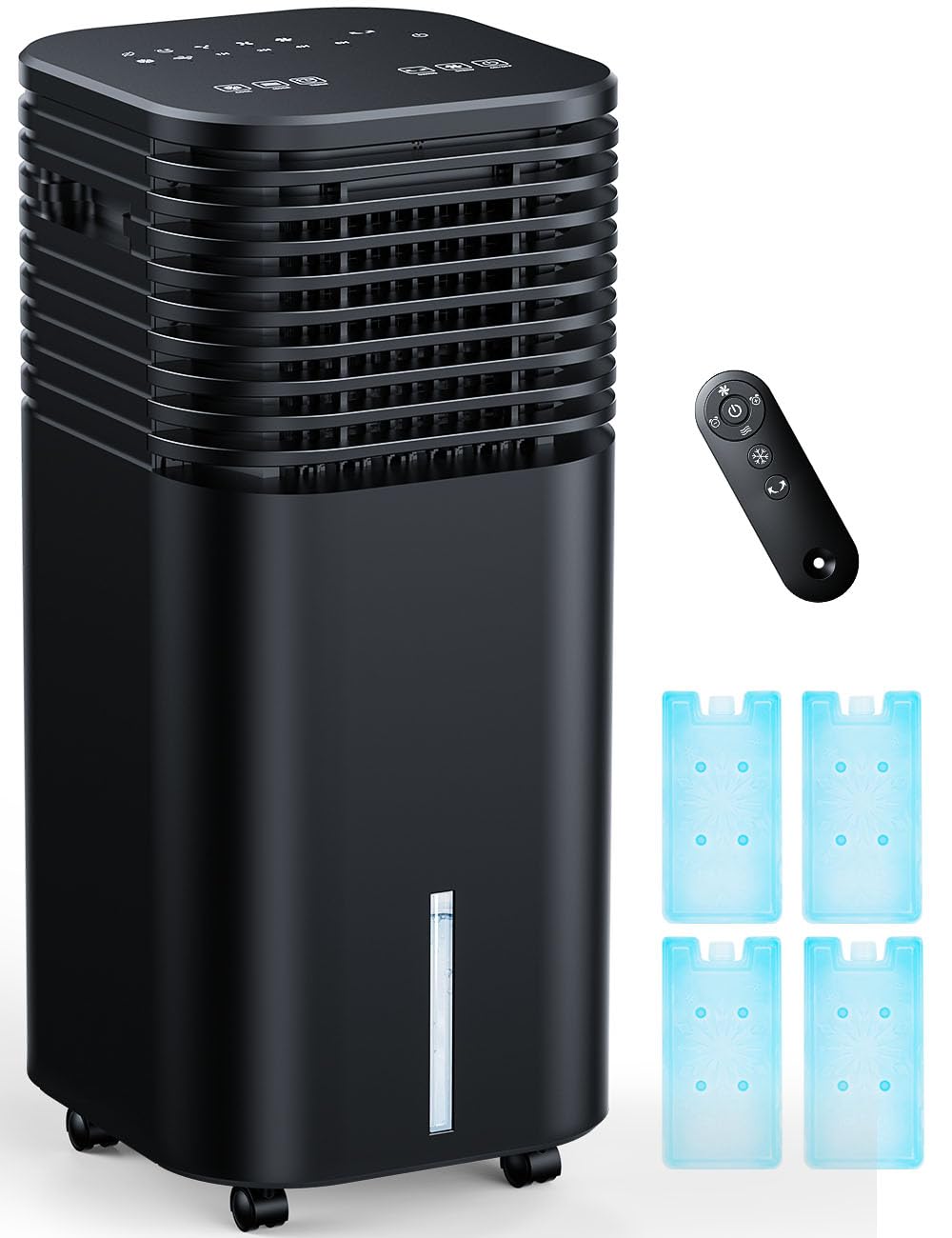 Temeike 4 In 1 Portable Air Conditioners, Evaporative Air Cooler W/ 4 Modes & 3 Speeds, 15H Timer For Smart Auto Off, 2 Gal Tank