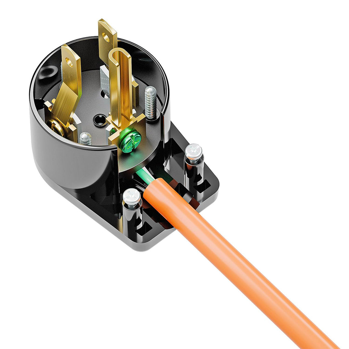 Rewirable Plug Inside Right Angle Nema 5 15P Rewirable Plug, Winxus 15A 125V Household Diy A ...