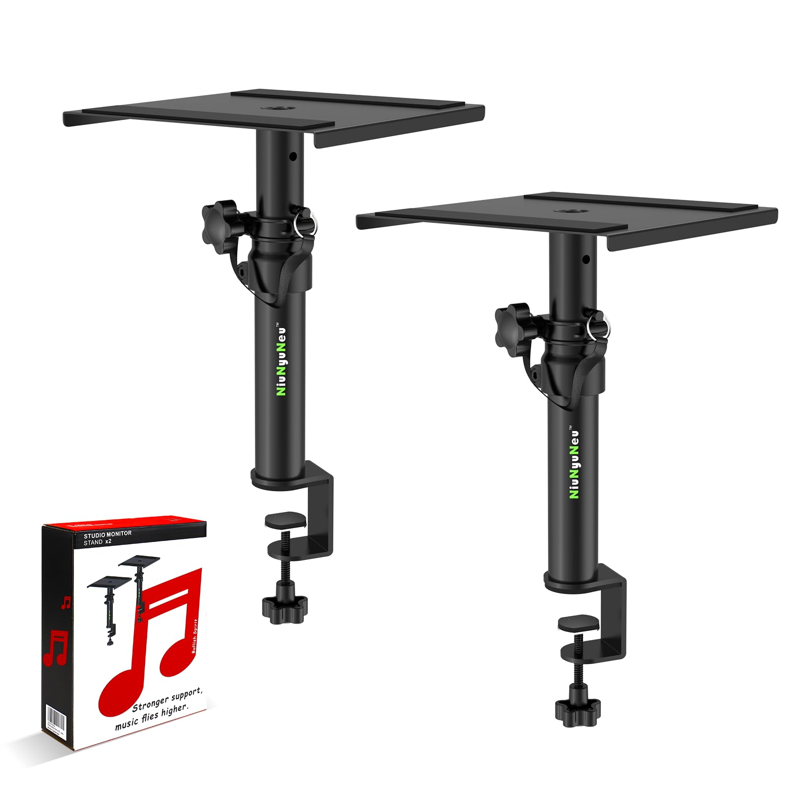 NiuNyuNeu Pair of Desktop Speaker Stands 914 Clamp Studio Monitor Stands