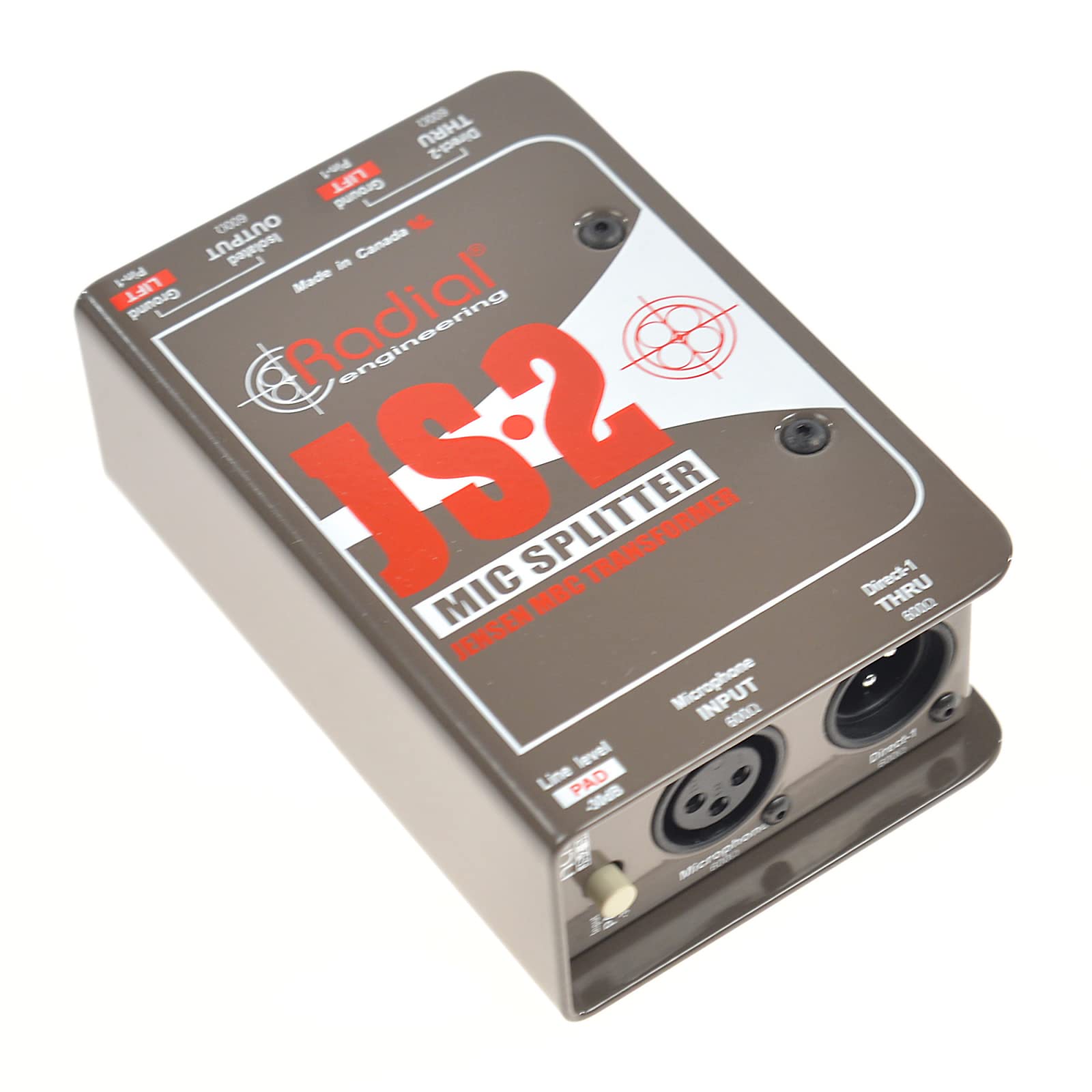 Radial Engineering Js2 Passive Microphone Splitter Direct Box