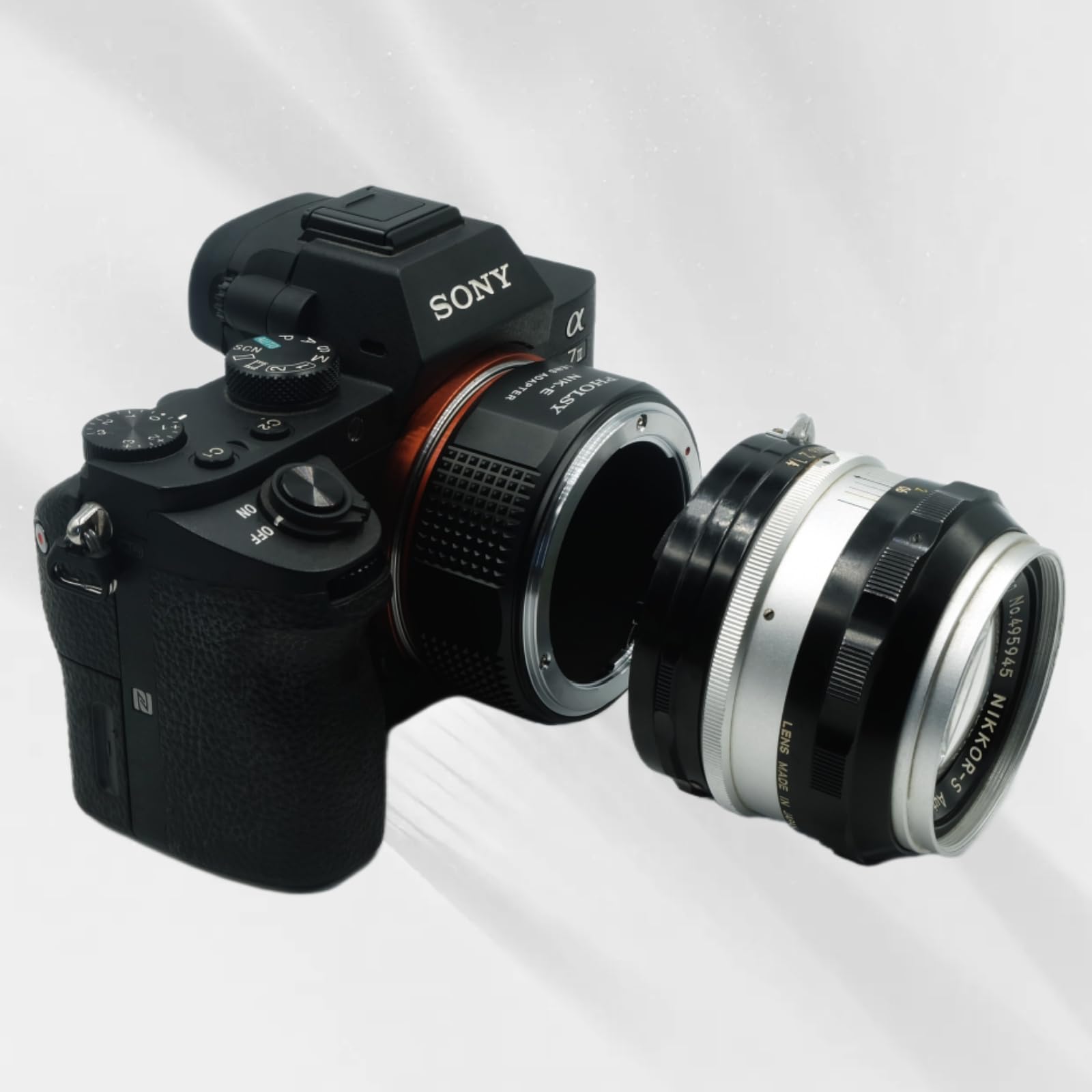 Pholsy Lens Mount Adapter For Nikkor Ai/F/Ais/Af/Af I/Af S Mount Lens, Compatible With Nikon F Lens To E Mount Camera Compatible