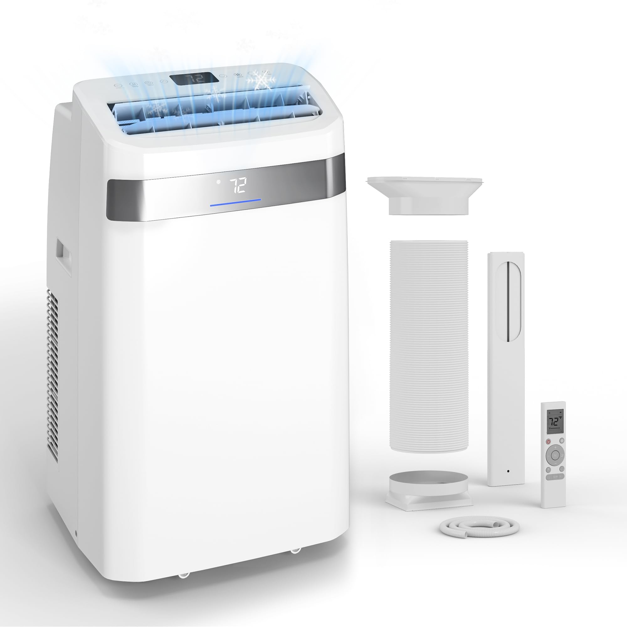 Nexaro Portable Air Conditioner 12000 BTU, Cools Rooms up to 550 Sq. Ft, Portable AC Unit with Cooling, Dehumidifier & Fan Mode,