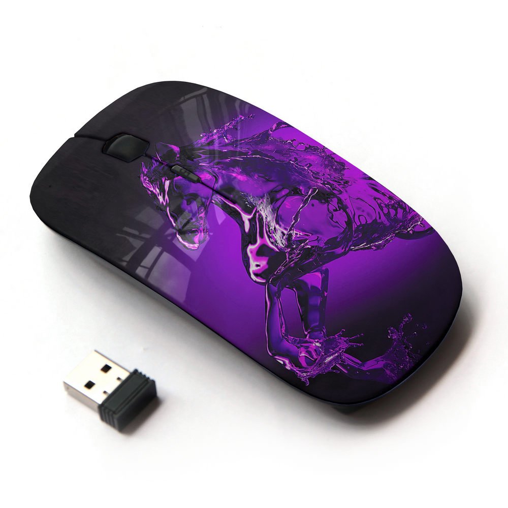 Koolmouse [ Optical 2.4G Wireless Mouse [ Glass Water Horse Pegasus Mystical Purple ]