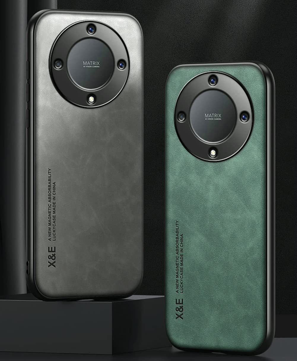 Kepuch Silklike Case For Honor Magic 5 Lite/Honor X9A   Cover Bumper Built In Metal Plate For Honor Magic 5 Lite/Honor X9A   Gre