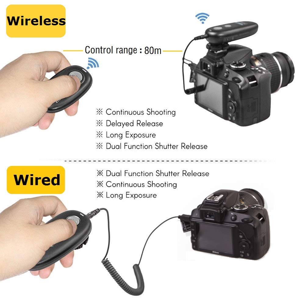 Pholsy Wireless Shutter Release Camera Remote Control For Fujifilm Gfx50S, Xpro2, X-H1, X-T2, X-T1, X-T10, X-T20, X-T100, X-E2S,