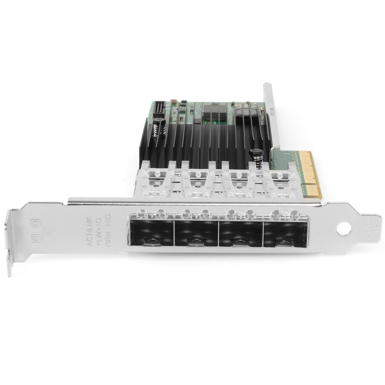 10Gbe 4 Port Converged X710 Da4 Network Adapter With Intel Xl710Bm1 Chipset, Quad Sfp+ Port Fiber Server Adapter Iscsi Nfs, Pci
