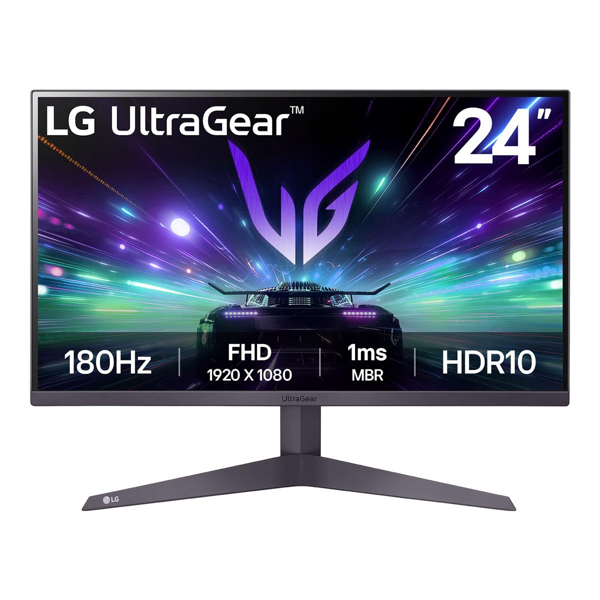 Lg 24Gs50F B 24 Inch Fhd (1920 X 1080) Ultragear Gaming Monitor With 180Hz, 1Ms Mbr, Hdr10, Amd Freesync, Hdmi, Displayport, 3 S