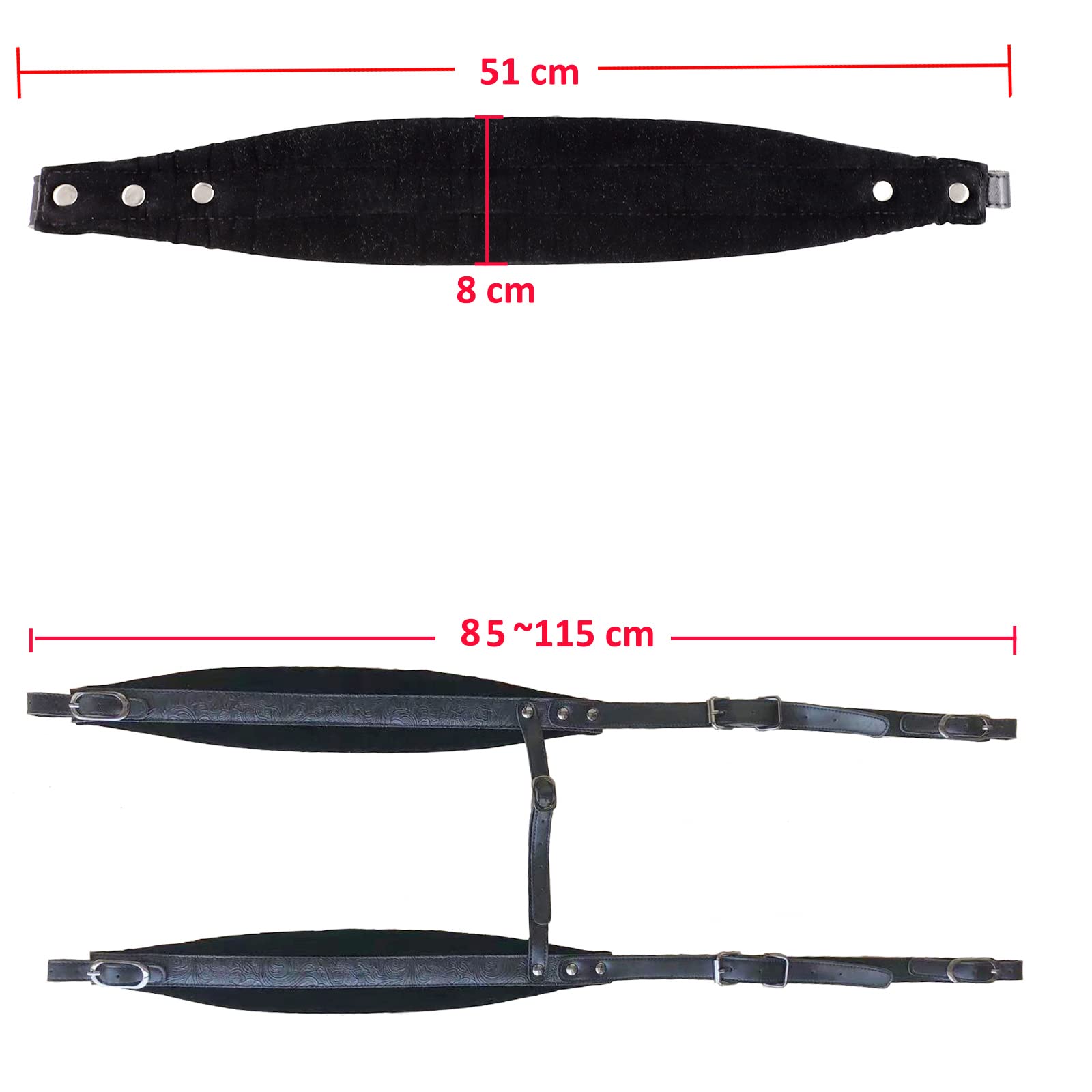 Rayzm Accordion Harness Strap, 8Cm Wide Accordion Strap, Thick Soft Pads