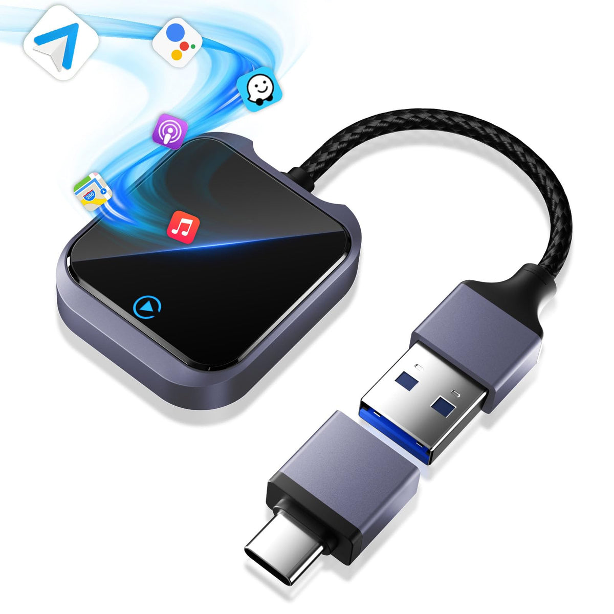 Android Auto And Carplay Wireless Adapter With Fast Stable 5Ghz Wifi Bluetooth, Android Auto Wireless Adapter Applies To Cars Si