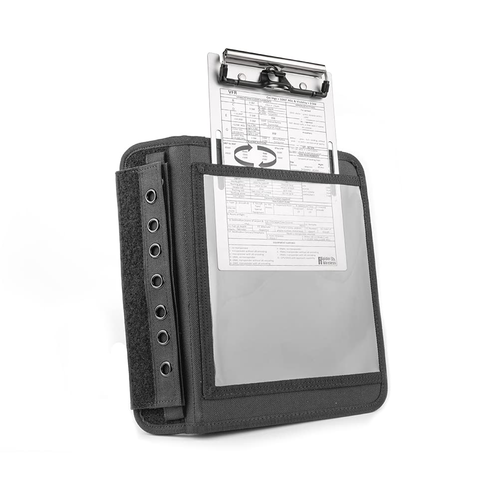 R Spider Wireless Pilot Kneeboard, Includes Aluminum Clipboard. Fits Ipad Pro 9.7, 10.5, 11, Ipad And Ipad Air 1/2/3/4/5/6, And