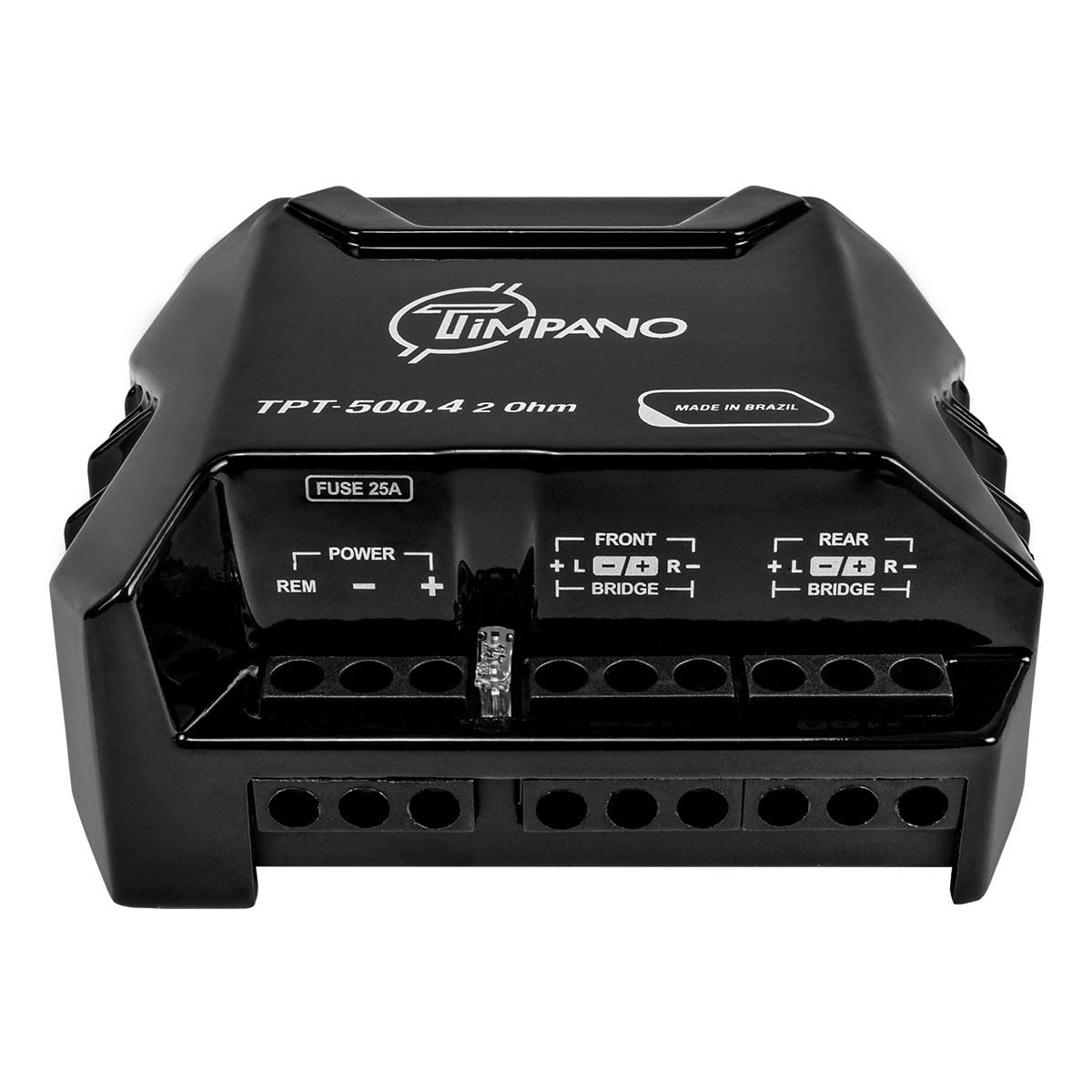 Timpano Tpt500.4 Compact 4 Channel Car Audio Amplifier, 4 X 125 Watts At 2 Ohm, Mini Stereo 12 Volts Full Range Class D Amp Brid