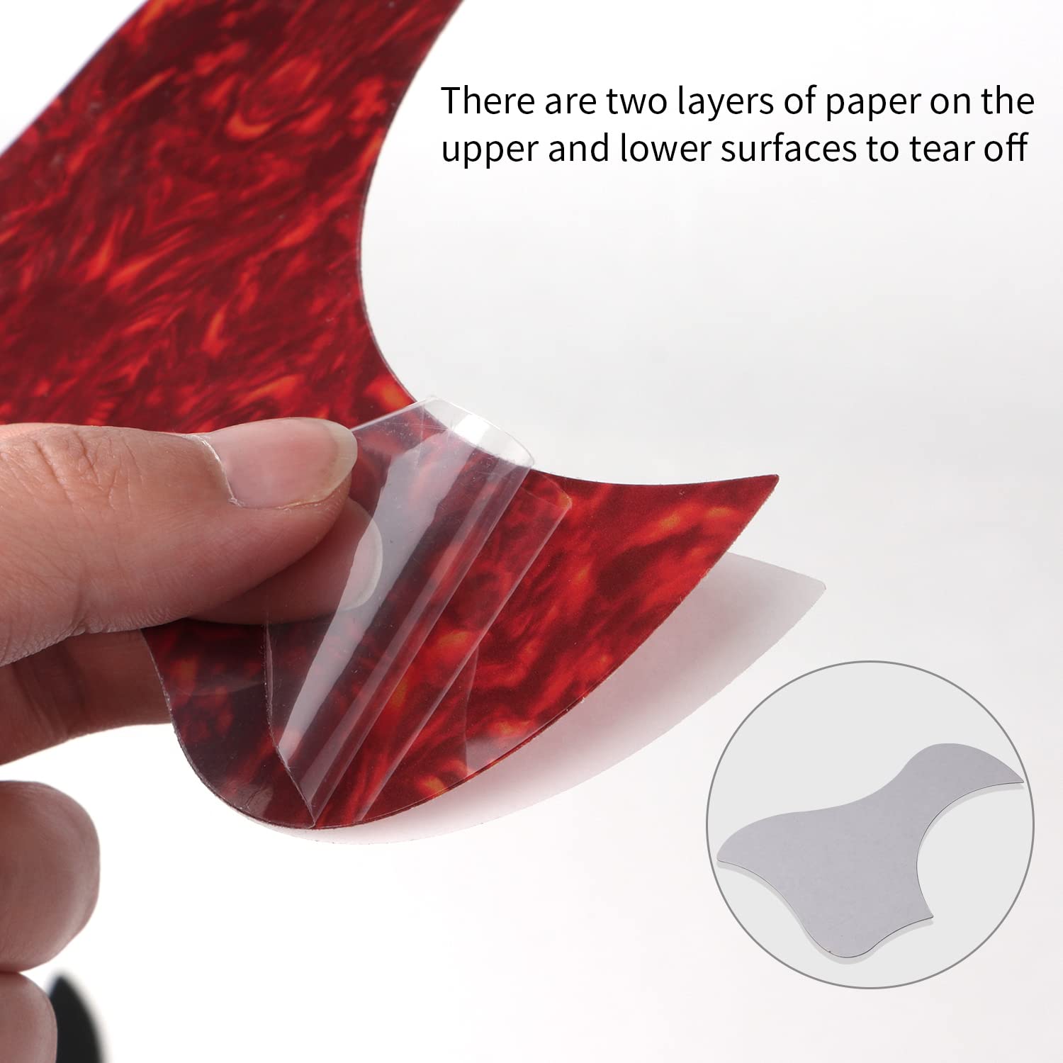 10Pc Guitar Pickguard,Acoustic & Classical Guitar Pick Guards, Hummingbird And Water Shaped Self Adhesive