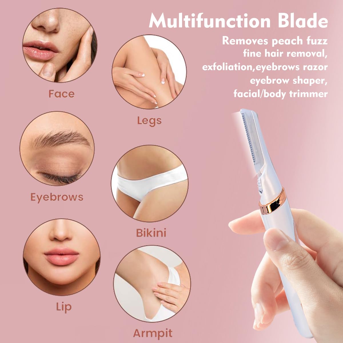 18 Pack Replacement Head For Finishing Touch Flawless Dermaplane Glo Sonic Facial Exfoliation Lighted, Dermaplane Refill Blades