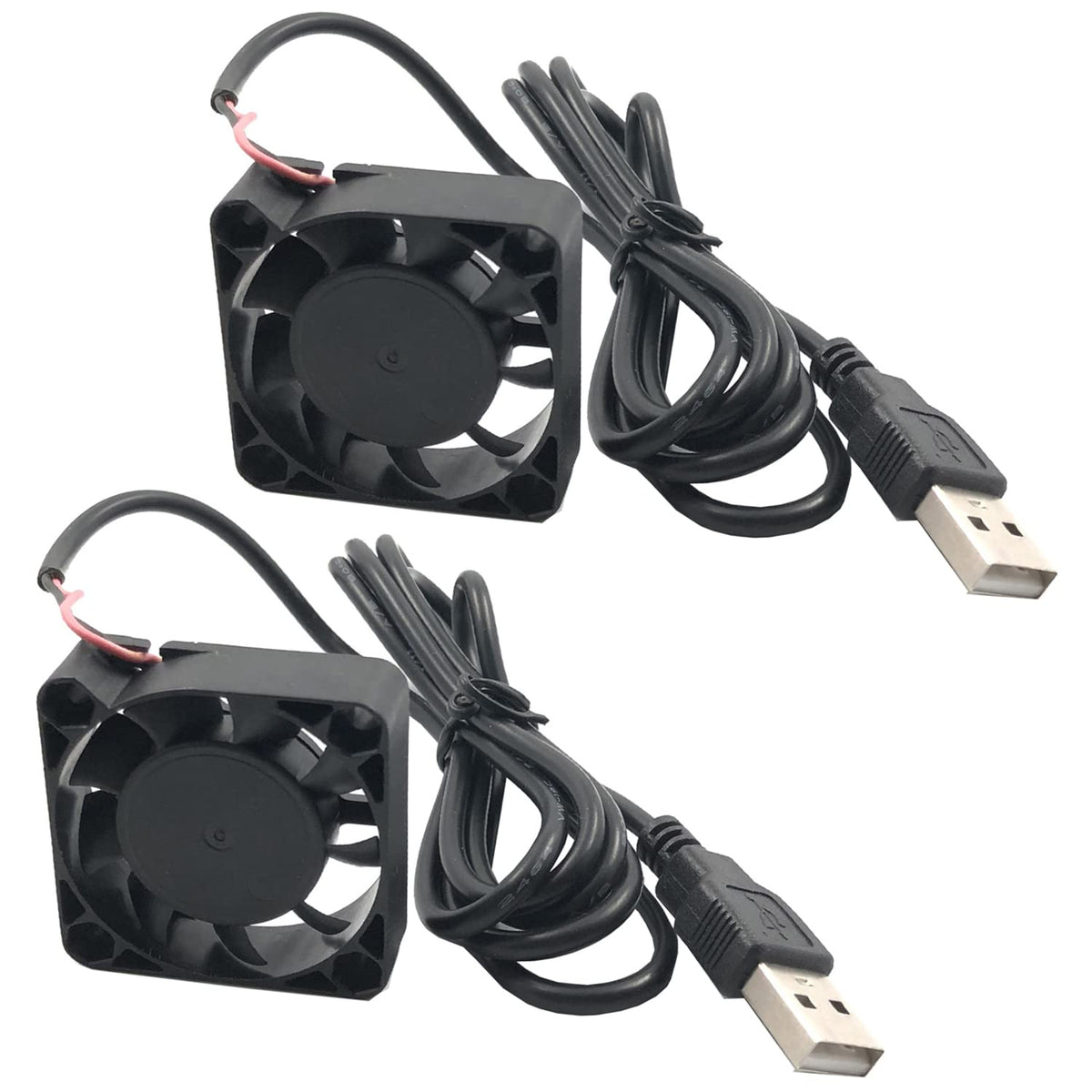 Fainwan 2 Pack 40Mm X10Mm Dc 5V Usb Brushless Cooling Fan, Dual Ball Bearing, Quiet Operation, 4010 Small Computer Fan 100Cm Wir