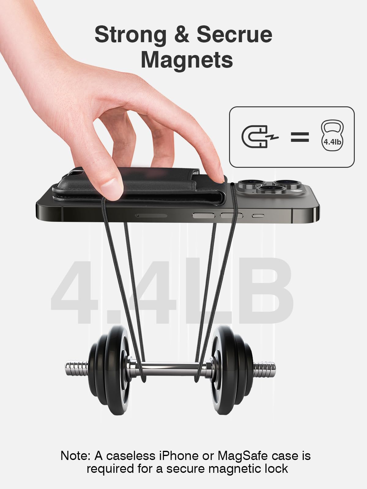 Topmade For Magsafe Wallet, Magnetic Card Holder With Adjustable Phone Stand, Open Id Window, Leather Magnetic Phone Wallet For