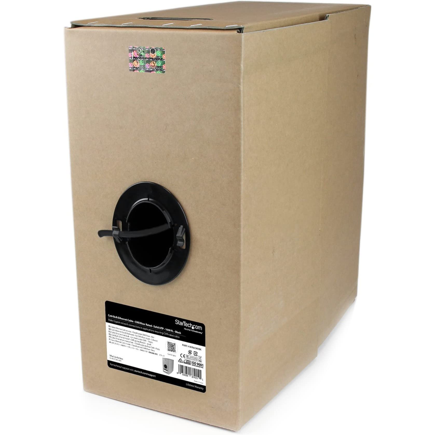 Startech.Com 1000 Ft. (304.8 M) Cat6 Cable   Cmr Rated   550Mhz/1Gbps Ethernet   Black   Ethernet Network Cable (Wir6Cmrbk)