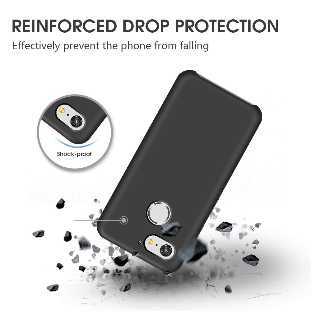 Abitku Pixel 3 Case, Pixel 3 Phone Case, Thicken Silicone Gel Rubber Case Soft Microfiber Cloth Lining Cushion Compatible For Go