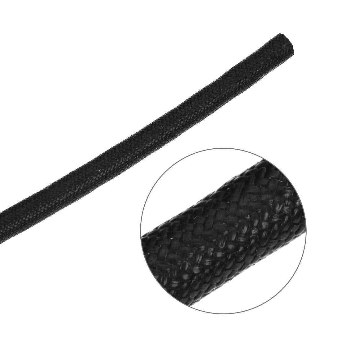 Uxcell Insulation Braid Sleeve, 16.4Ft 4Mm High Temp Silicone Fiberglass Sleeve Black