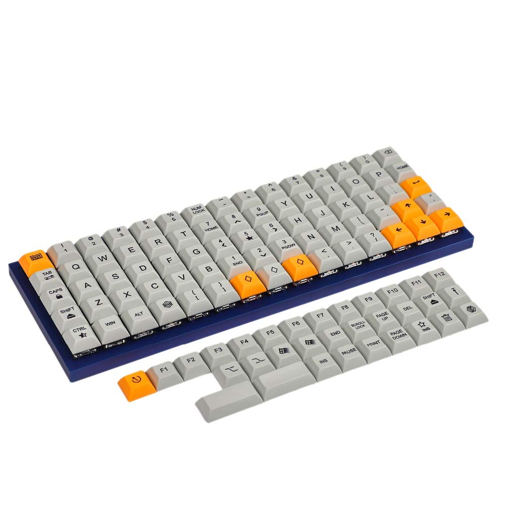 Ymdk 75 Keys Dsa Dye Sub Pbt Keycaps Suitable For Ortholinear Layout Mx Keyboard Xd75 Id75 Planck Preonic Niu40 (Only Keycap)