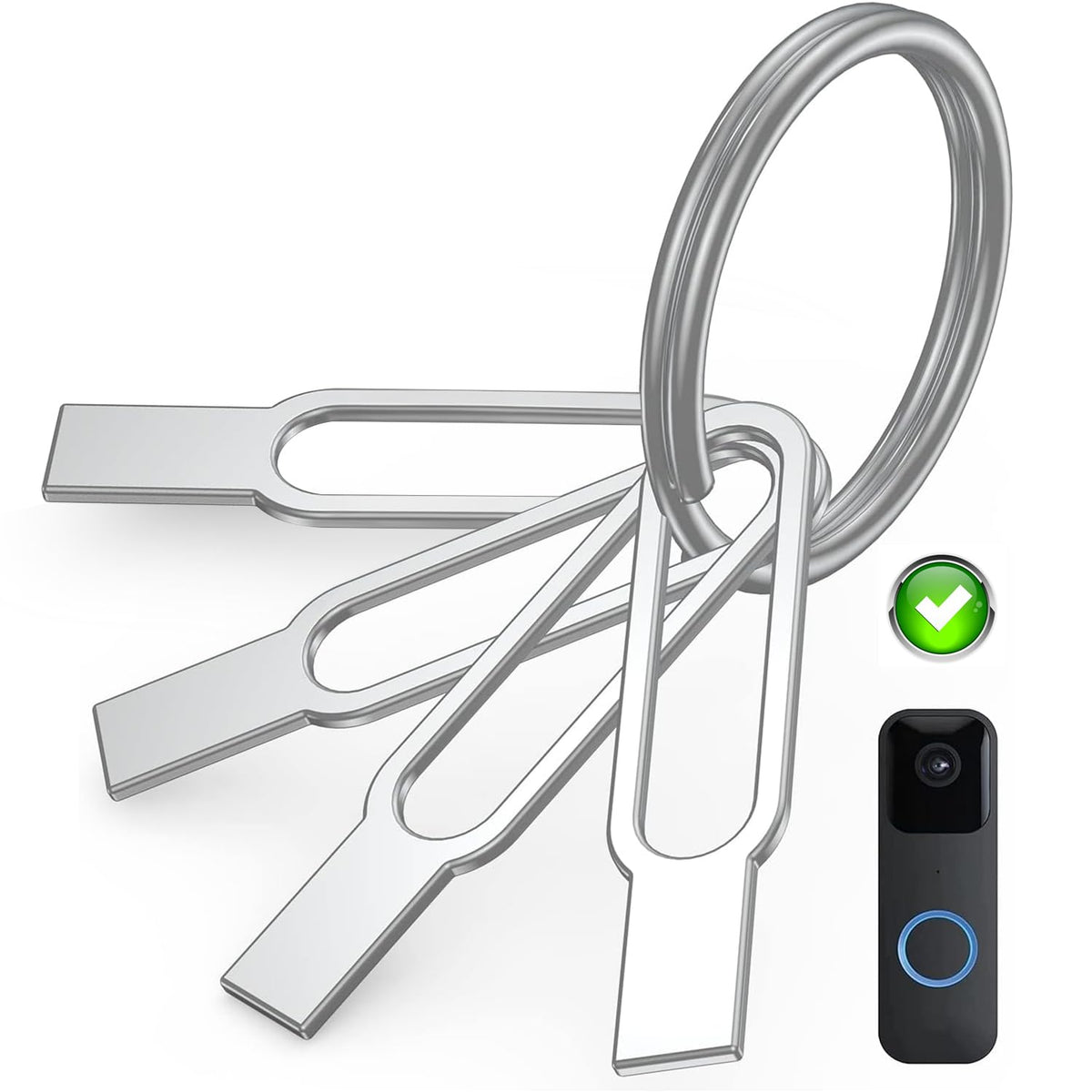 Aieted 4 Pack Blink Doorbell Key Replacement Tool,Blink Doorbell Opening Tool,Blink Doorbell Pin Tool,Compatible With Blink Vide