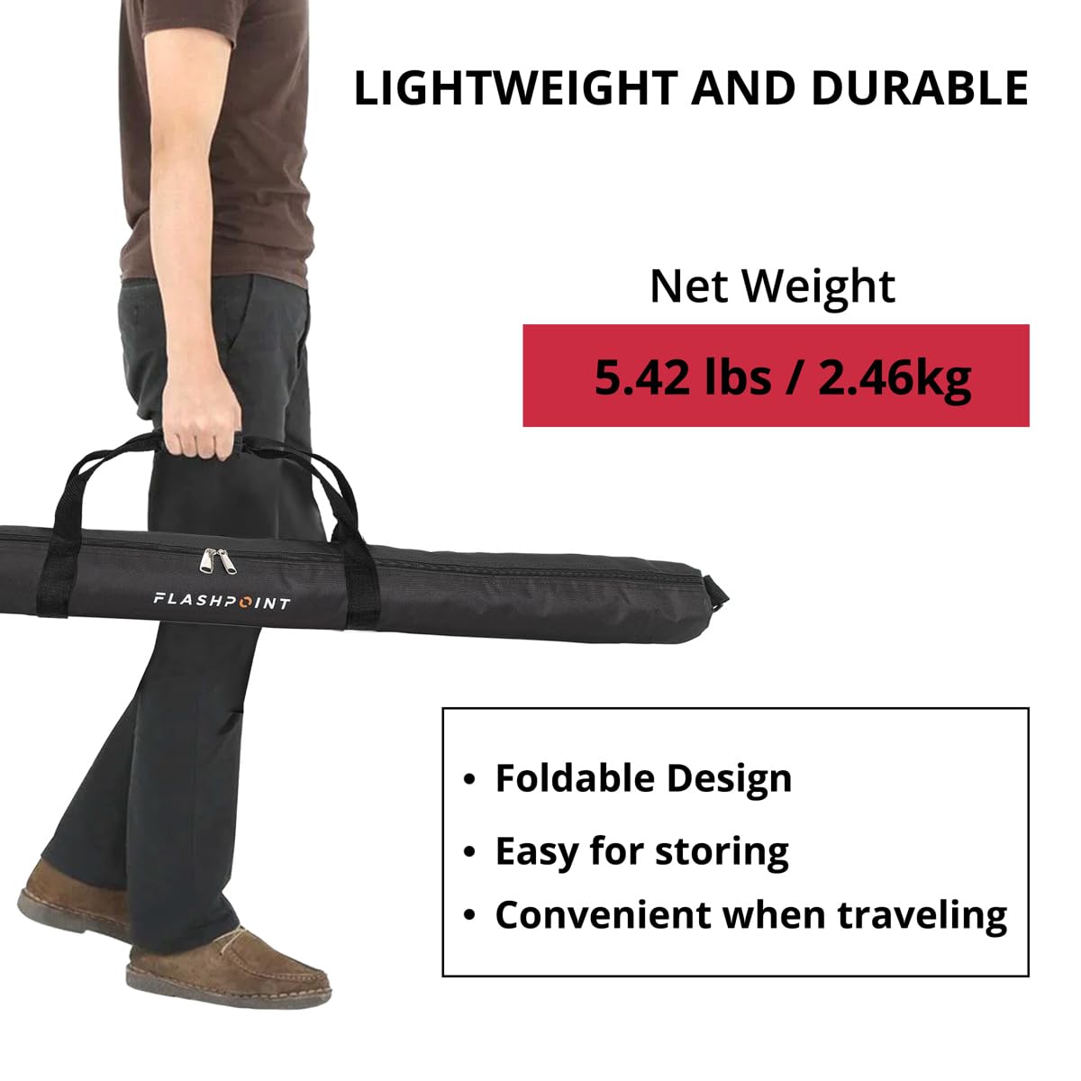 Flashpoint Pro Air-Cushioned Heavy-Duty Light Stand (Red, 13 )