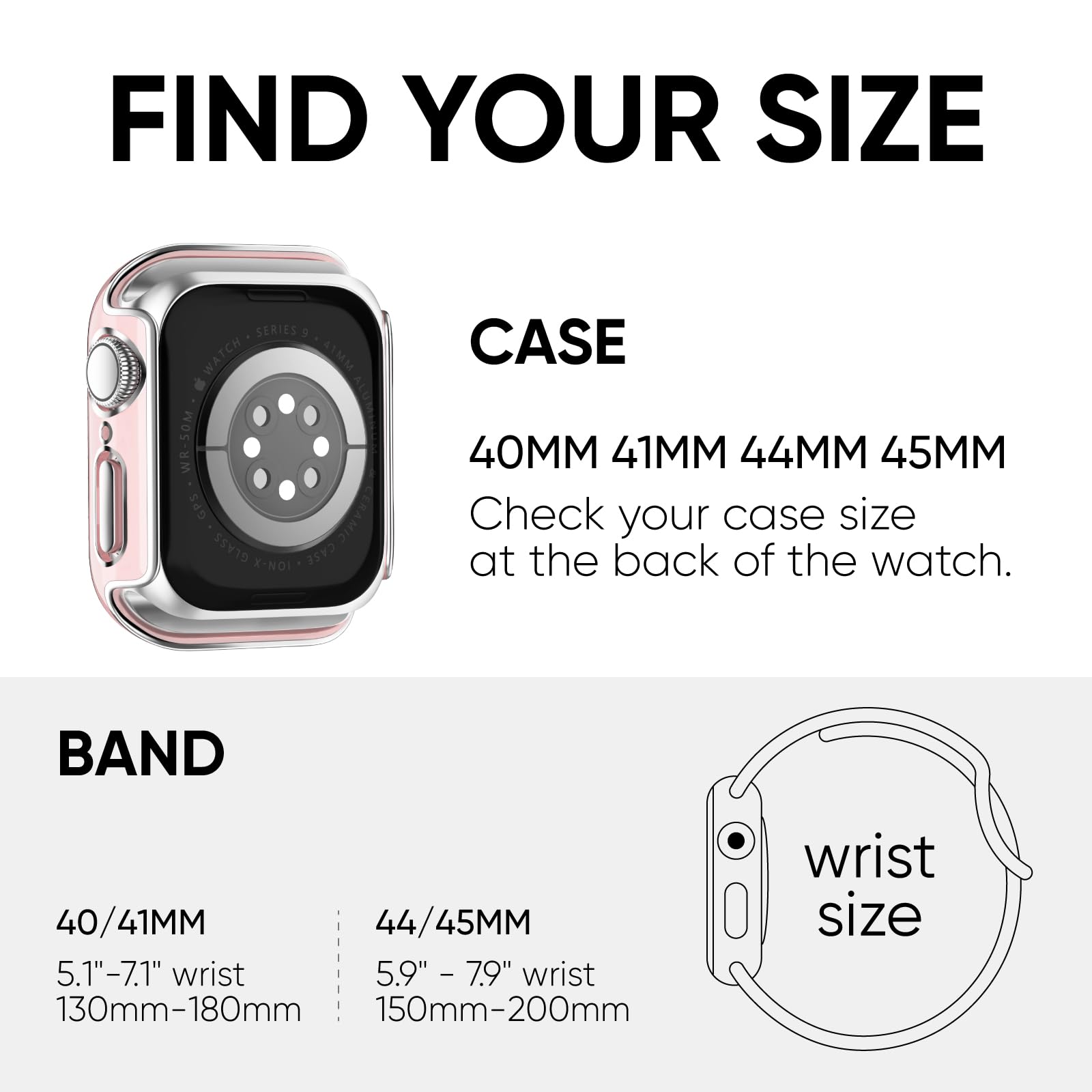 Adorique Compatible For Apple Watch Band 40Mm 41Mm 44Mm 45Mm With Protective Bling Bumper Case Cover, Silicone Sport Strap For I