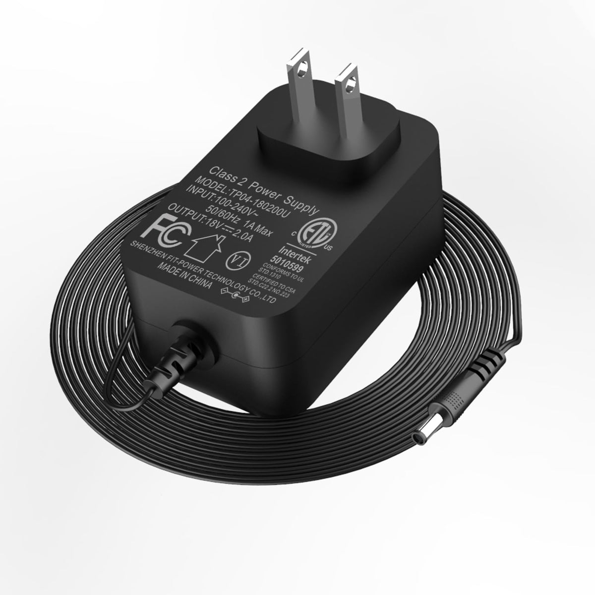 Zomovor 18V 2A 36W Power Supply Ac/Dc Adapter For Humidifier, Soundbar, Speakers, Router, Center Positive Dc Plug 5.5X2.1Mm Comp