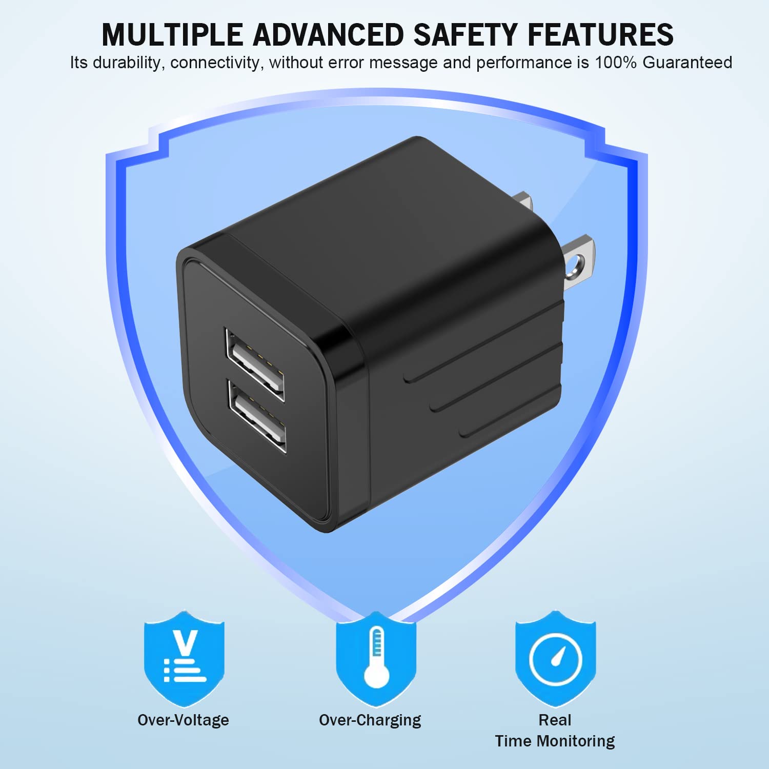 Iphone Fast Charger,2Pack 10Ft Iphone Charger 2.1A Dual Port Usb Wall Charger Block Plug Adapter With Long Fast Charging Lightni