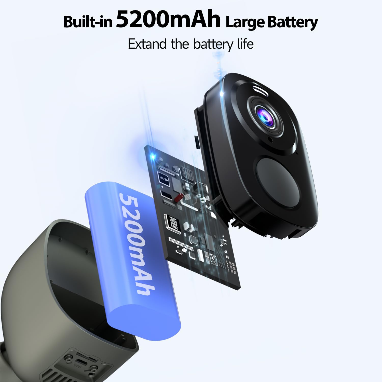 Security Cameras Wireless Outdoor 3Pc, 2K Battery Powered Camera, Wifi Home Indoor Camera With Color Night Vision, Spotlight, Siren, Ai Detection, Cloud/Sd, 2 Way Audio, No Monthly Fee, Works Alexa