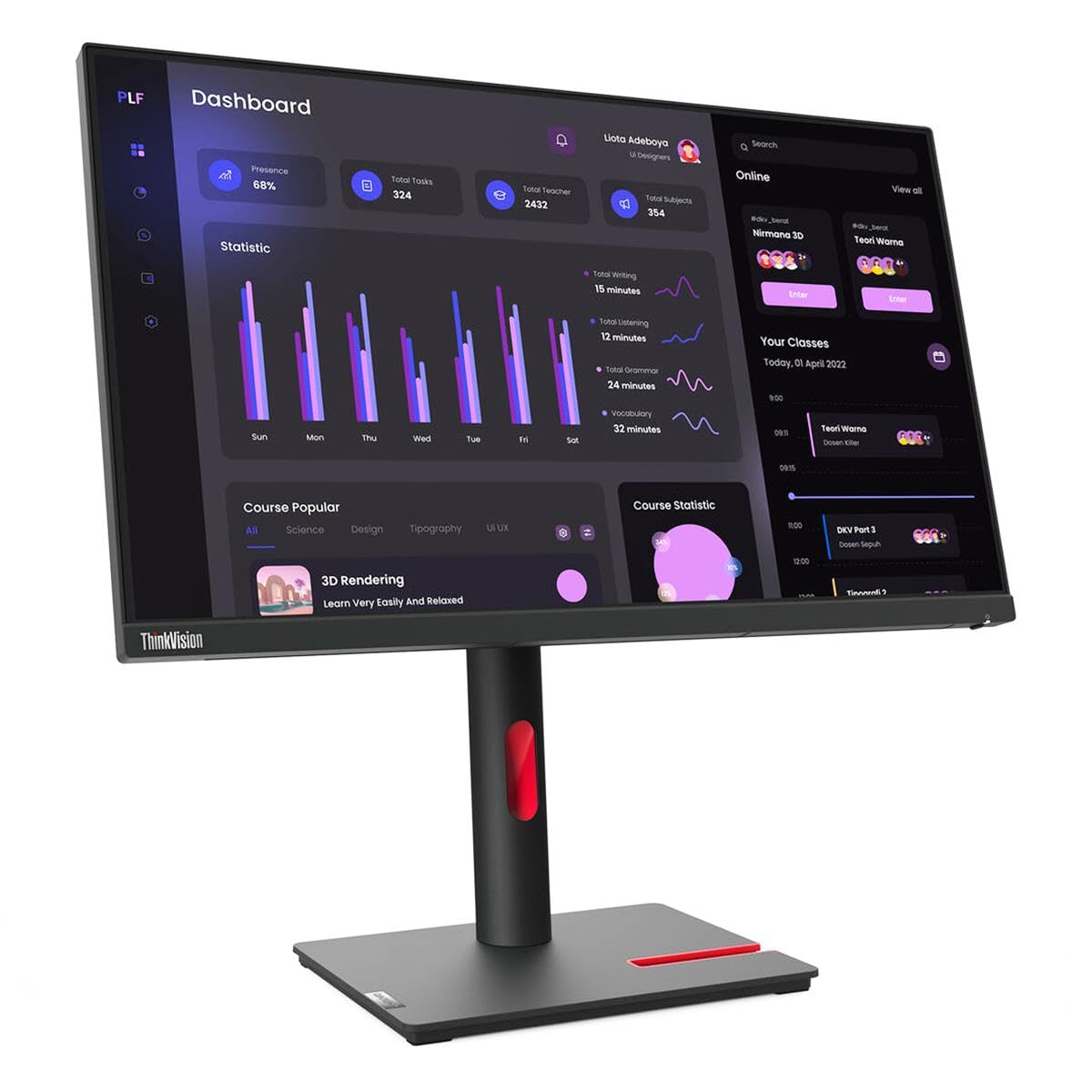 T24i 30 23.8 Mntr HDMI|23.8 IPS Natural Low Blue Light Display; 1920 x 1080 FHD resolution; 99% sRGB VGA, HDMI1.4 and DP1.2 vi