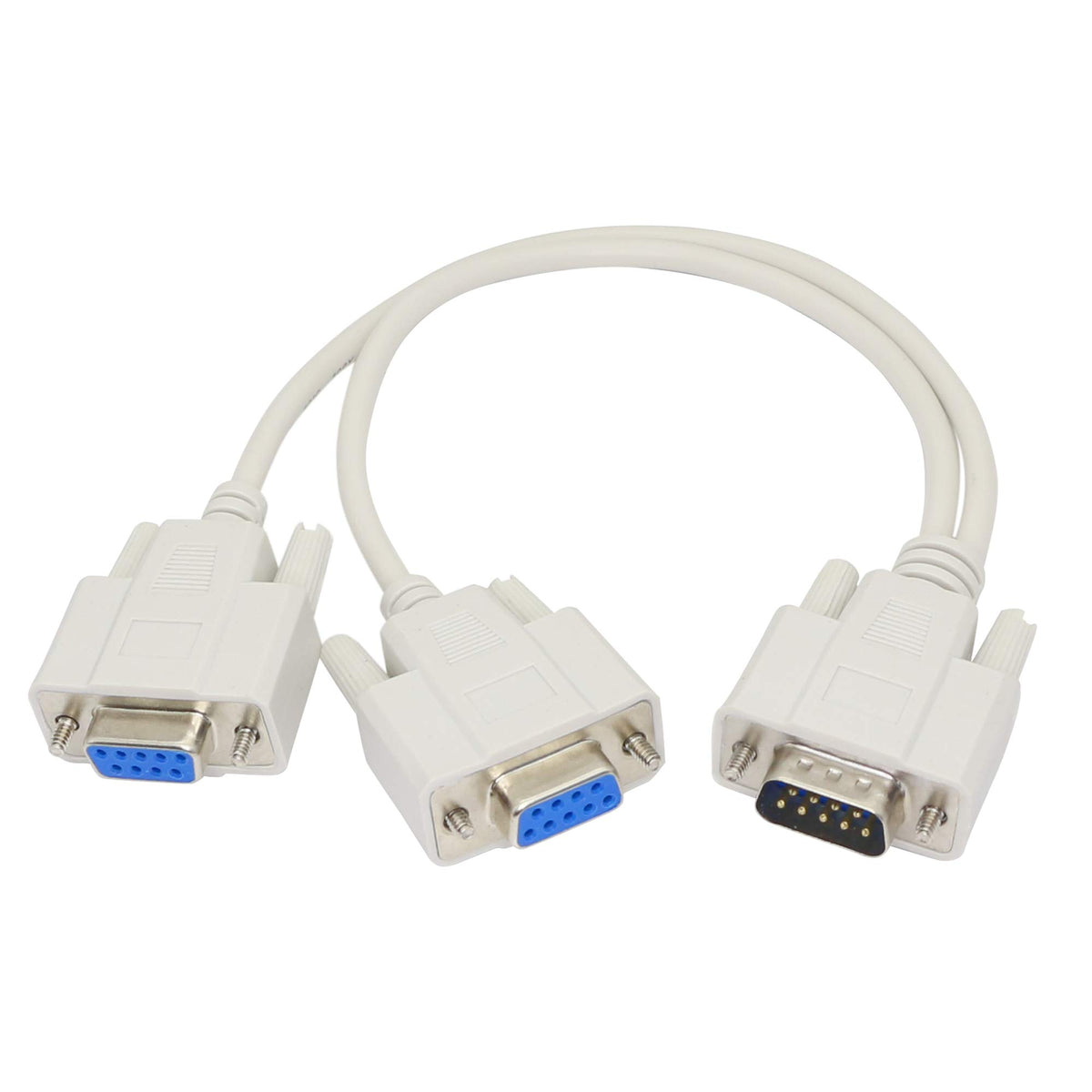 Pngknyocn 30Cm Db9 Y Splitter Cable Db9 9 Pin 1 Male To 2 Female Rs232 Serial Splitter Adapter Straight Through Cable Youcheng For Connect Various Serial Interface Devices