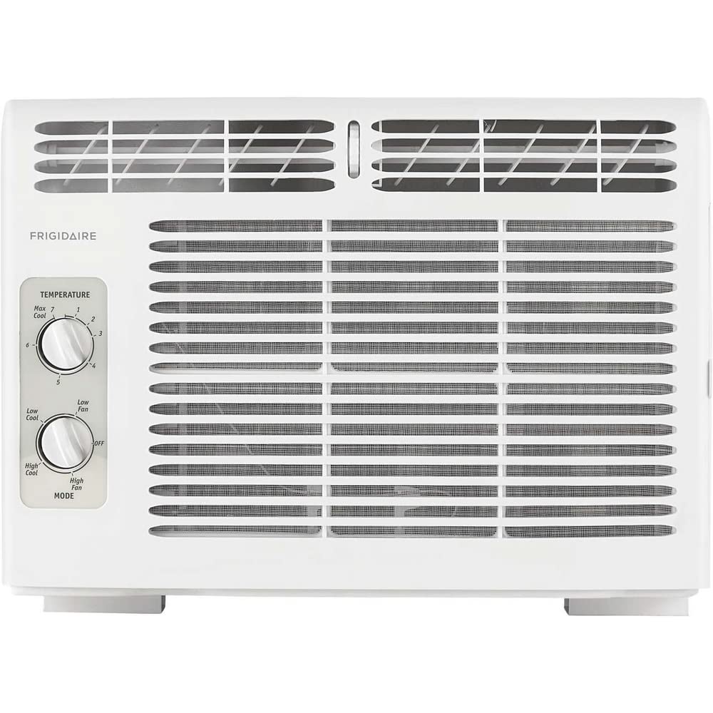 Frigidaire Ffra051Wae Window Mounted Room Air Conditioner, 5,000 Btu With Temperature Control And Easy To Clean Washable Filter, In White