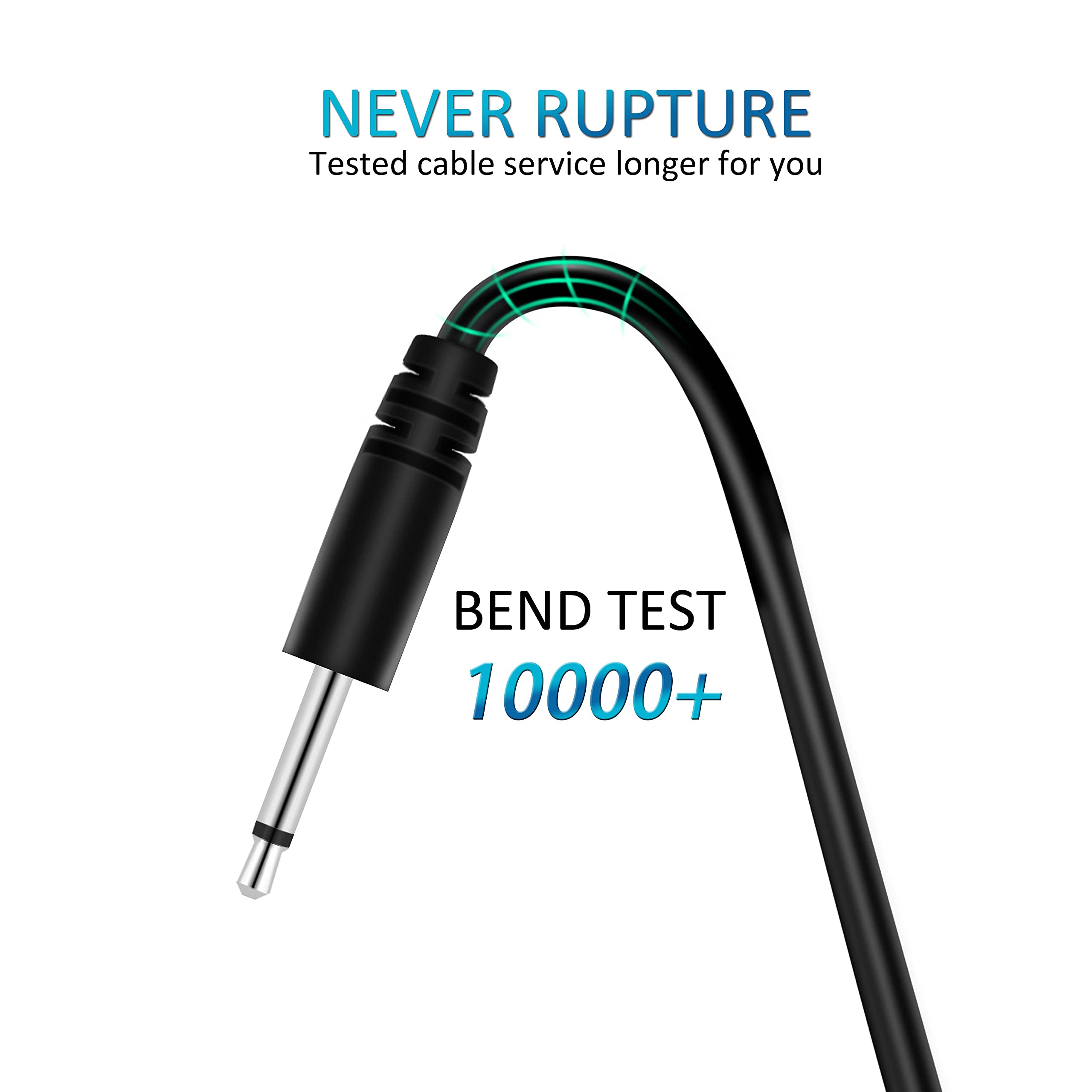 2.7Ft Usb Dc Charging Cable 2.5Mm Dc Charger Cord Fast Charging Replacement Cable 2 Pack