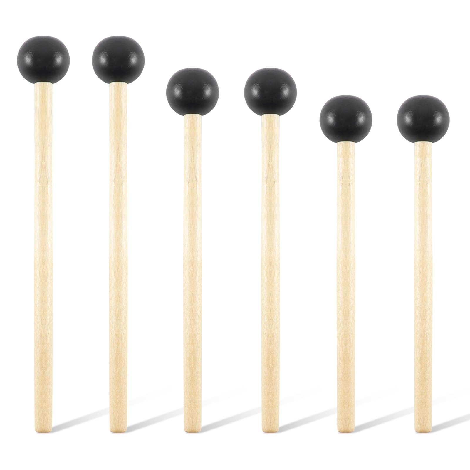 6 Pcs Xylophone Mallets Drum Mallets, With Rubber Head And Handle Percussion Mallets Set Tongue Drum Bell, For Tongue Drum Or Ke
