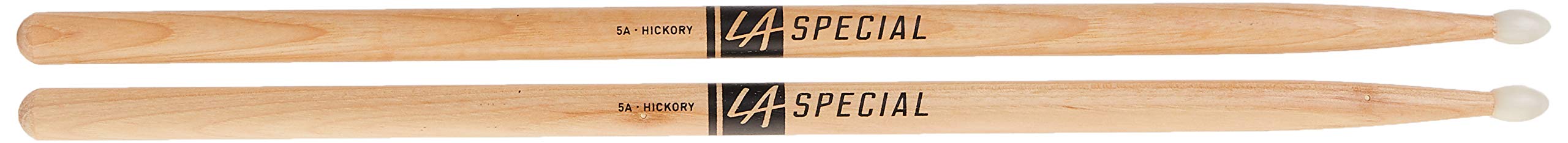 Promark La Specials   5A Drumsticks   Drum Sticks Set For Acoustic Drums Or Electronic Drums   Oval Nylon Tip   Hickory Drum Sticks   Consistent Weight And Pitch   Made In The Usa   3 Pairs