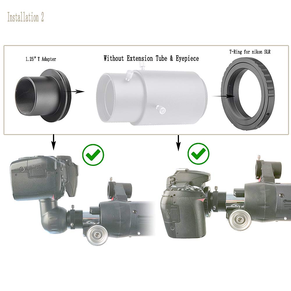 Starboosa Telescope Camera Adapter   For Prime Focus Or Eyepiece Projection Photography   Camera Adapter For Nikon Slr Camera