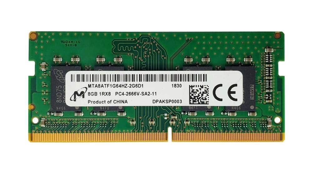 Micron 8Gb Ddr4 1Rx8 Pc4-2666V-Sa2 Mta8Atf1G64Hz-2G6D1 So-Dimm Laptop Ram Memory
