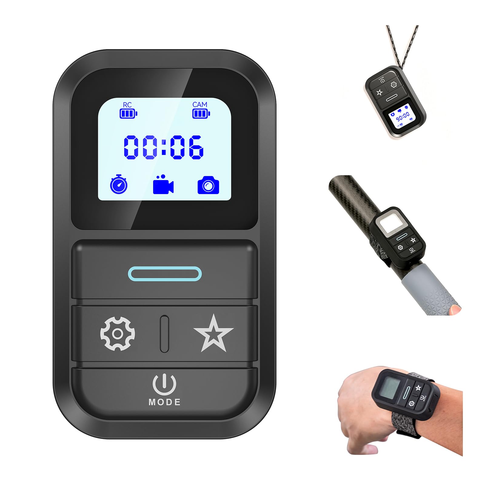 Remote For Gopro | A10 Smart Wireless Bluetooth Control With Hand Strap For Go Pro Hero 13 12 11 10 9 8 Black Max 11 Mini Contro