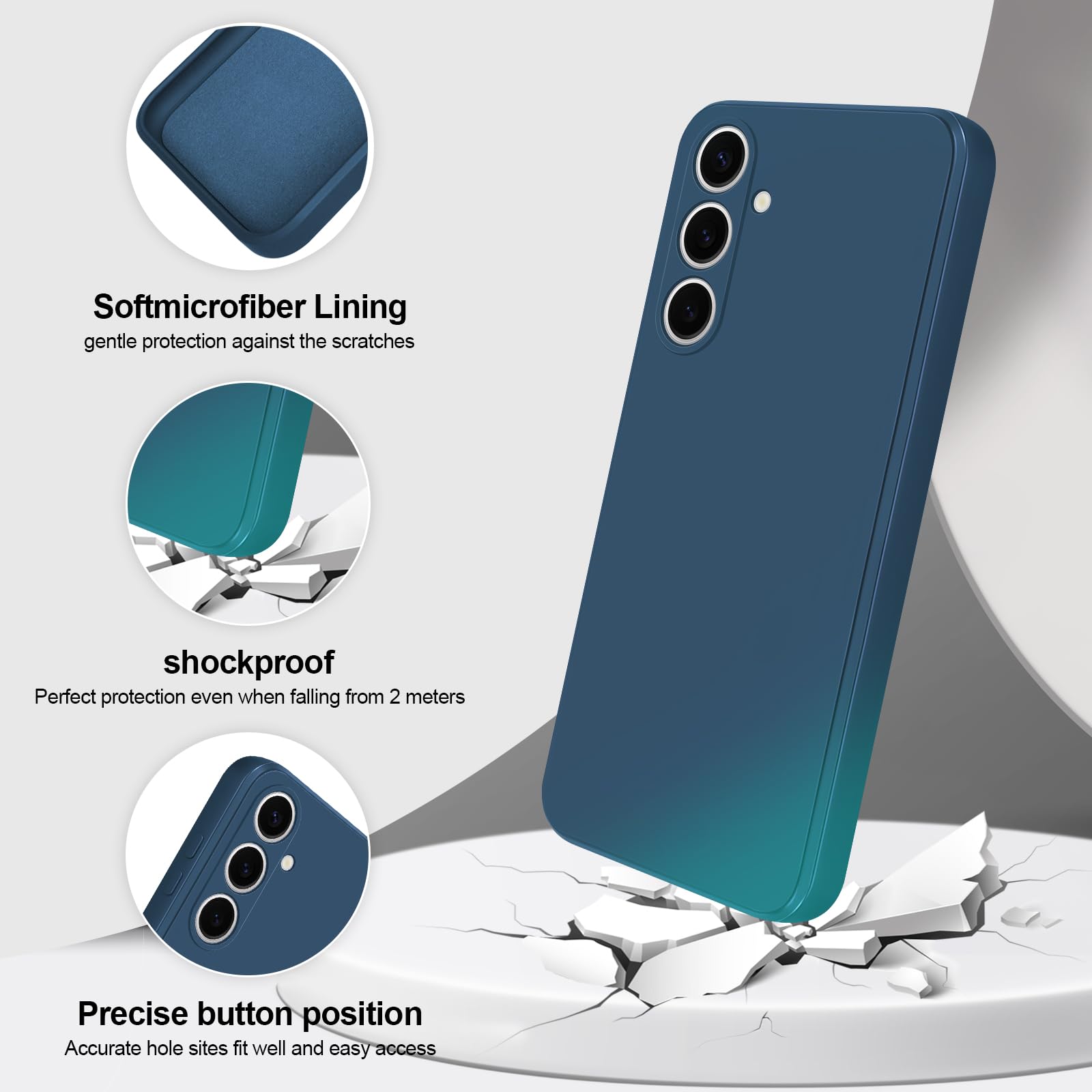 Giiyoon Silicone Case Compatible With Samsung Galaxy S24, Full Body Silky Soft Touch Phone Case With Camera Protection, Shockpro