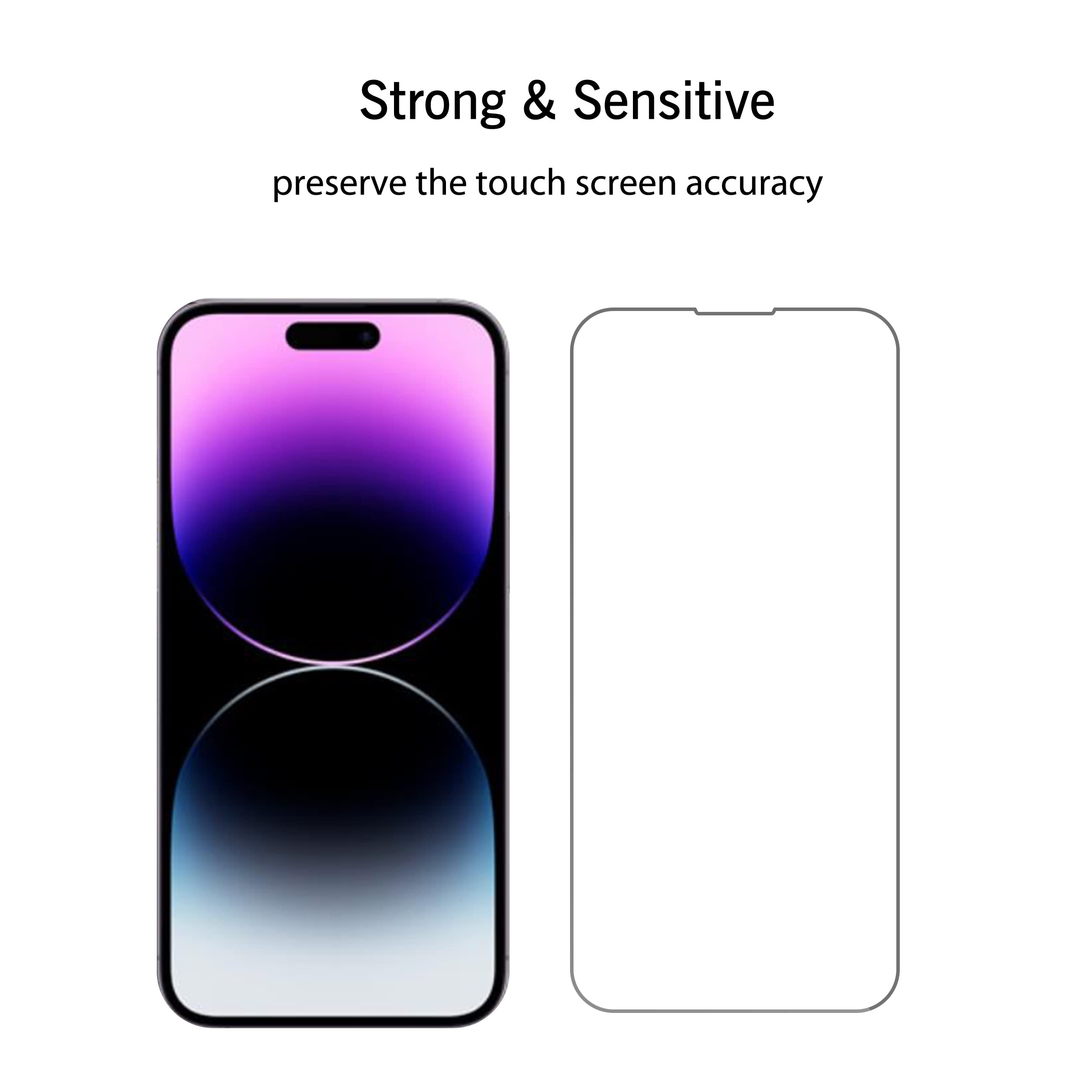 Ailun Glass Screen Protector For Iphone 14 / Iphone 14 Pro [6.1 Inch] Display 3 Pack Tempered Glass, Sensor Protection, Dynamic