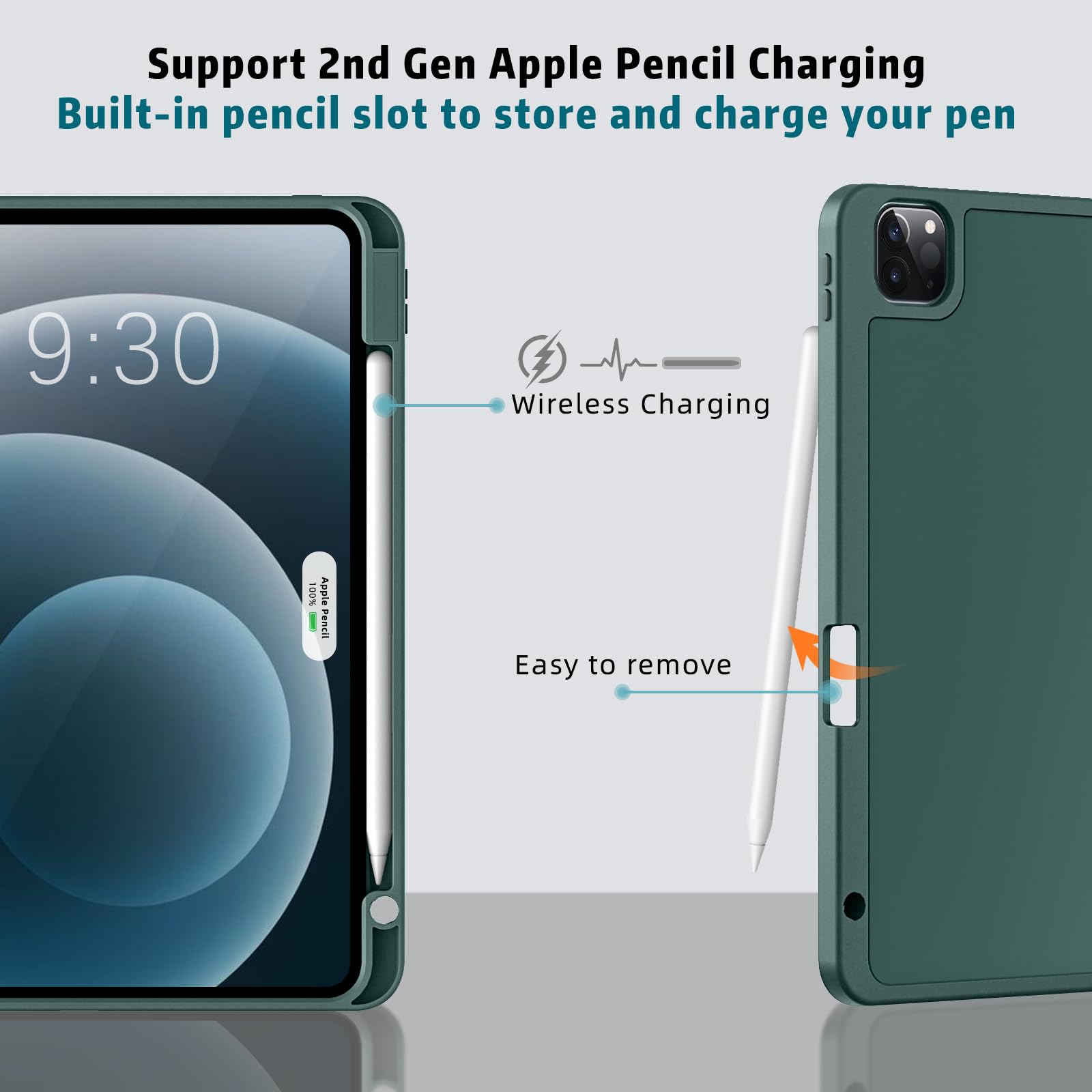 Yuloigan Designed For Ipad Pro 11 Inch Case 4Th Generation With Pencil Holder, Protective Cover Also Fit For Ipad 11 Pro Case 3R