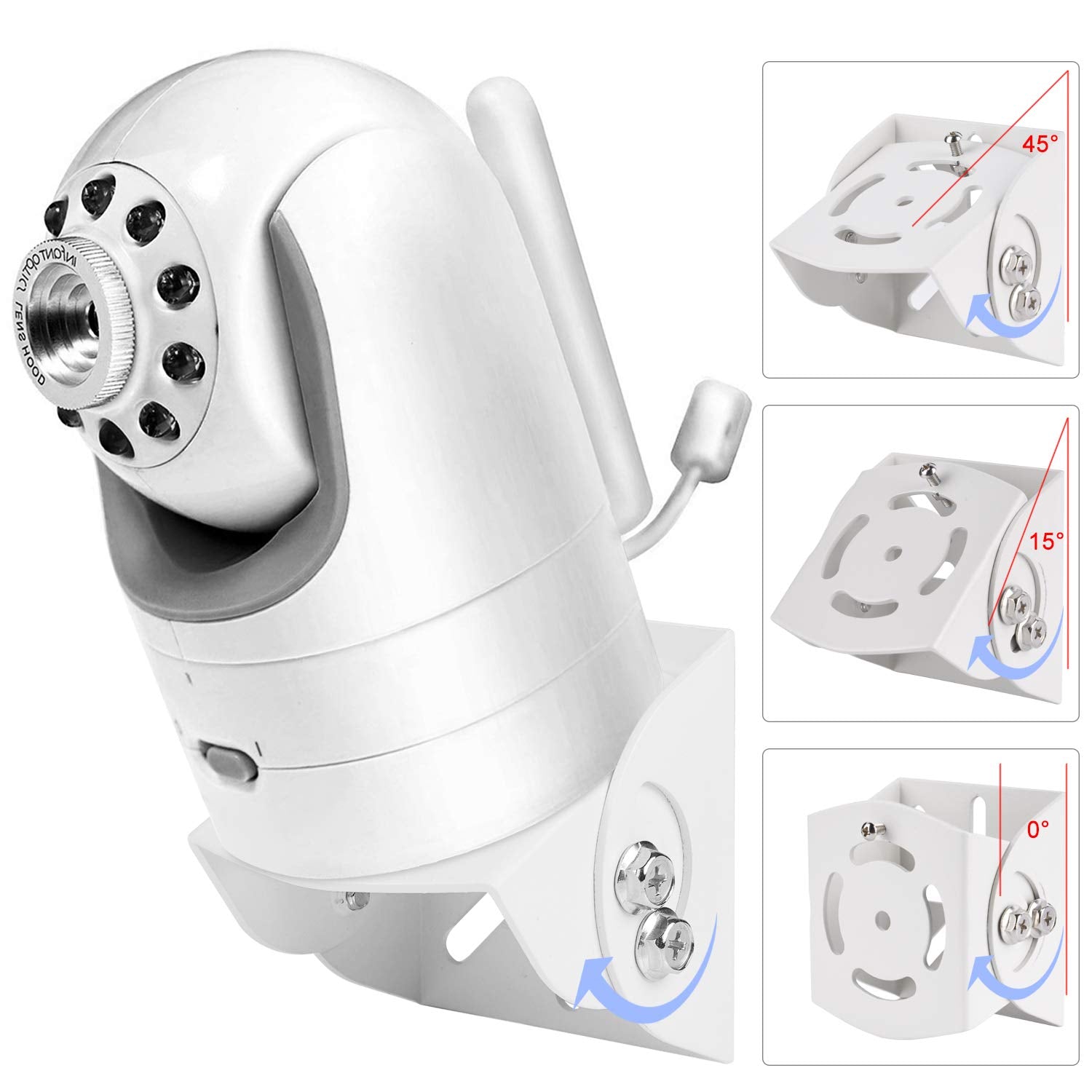 Adjustable Angle Mount For Infant Optics Dxr 8, Motorola, Samsung, Babysense And Most Universal Monitors Camera, Aluminum Alloy